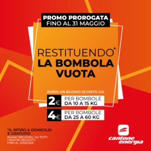 Da Cantone Energia abbiamo deciso di prorogare la nostra Promo, fino al 31 Maggio!